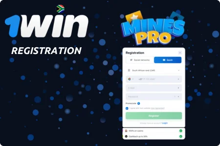 Mines Pro 1Win How to register